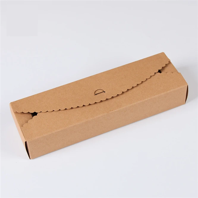 

50pcs/lot Kraft paper rectangle Gift Boxes Paper DIY candy packing box blank storage DIY wedding cake boxes Portable handbag