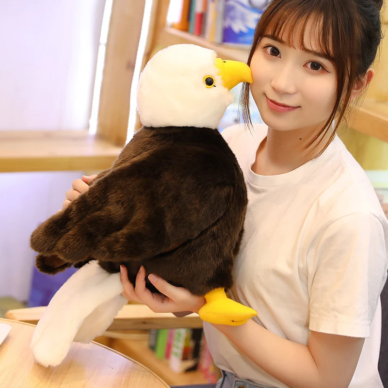 

Simulation Bald Eagle Plush Toy Plush Stuffed Animal Bird Lifelike Eagle Doll Children Birthday Gift Collection Toy