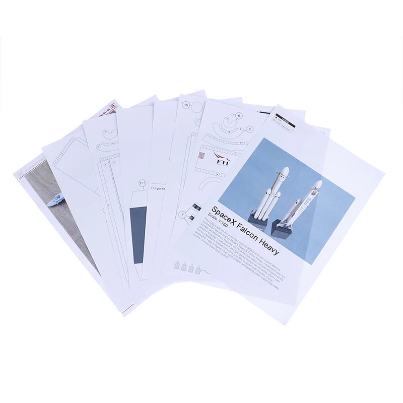 1:160 Space X Falcon Heavy-duty Rocket 3D Paper Model пазл для студентов ручной класс модель космической