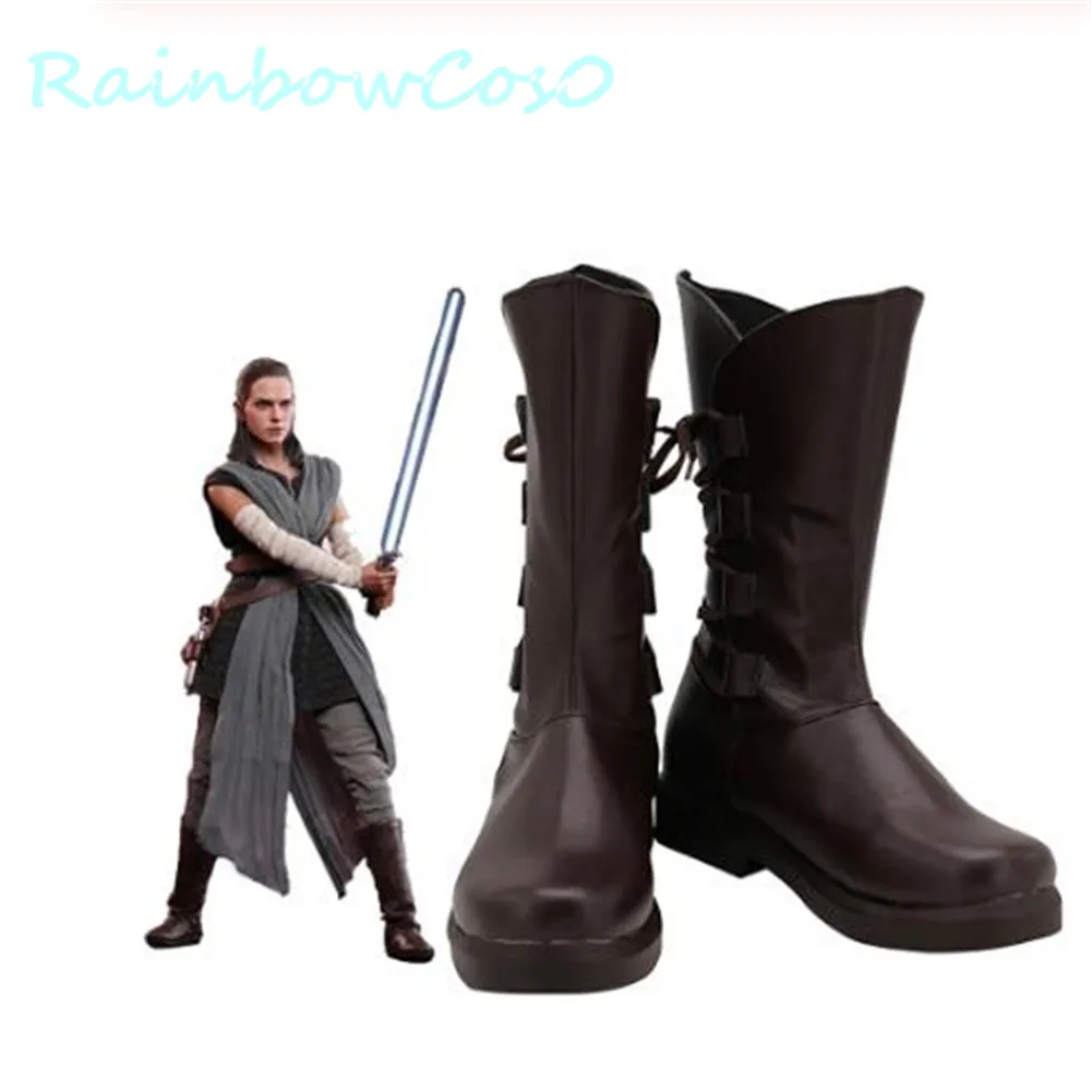 Обувь для косплея Рей Скайуокера коричневая обувь последний джедаев RainbowCos0