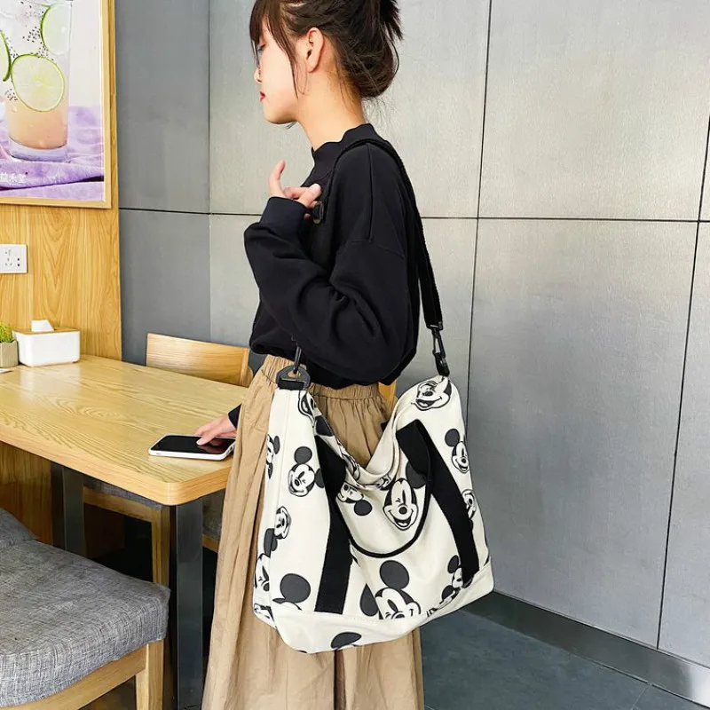 Холщовая Сумка с мультипликационным изображением Диснея Микки Мауса женская