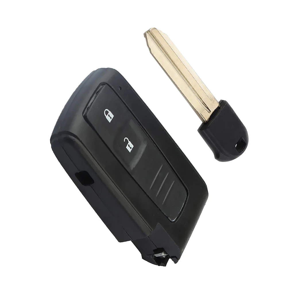 Чехол для ключей Smart Key Fob чехол с 2 кнопками + неразрезанная вставка подходит Toyota