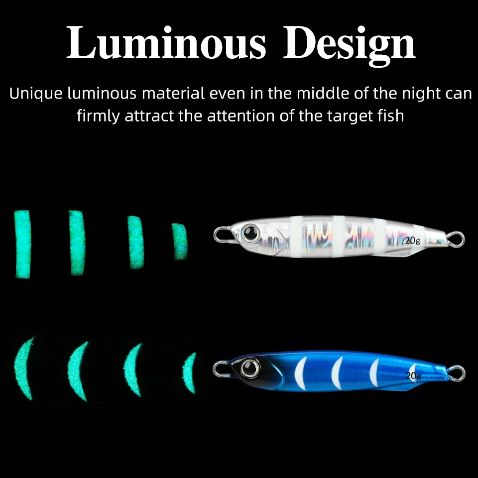 

TSURINOYA Metal Jig Fishing Lure 20g 30g 40g Trolling Hard Bait Bass Fishing Tackle Trout Jigging Lure Jigs Saltwater Freshwater