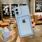 Чехол для телефона Xiaomi Poco X3, чехлы для Redmi Note 10s 9 Pro Max 9T Note 10 Pro, мягкий силиконовый бумажник, держатель для карт, прозрачный чехол