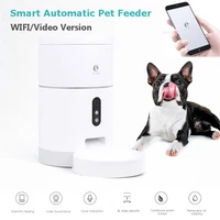 4l pet intelligent automatic feeder for dogs cats smart voice recorder wifi app control video monitors food dispenser feeder