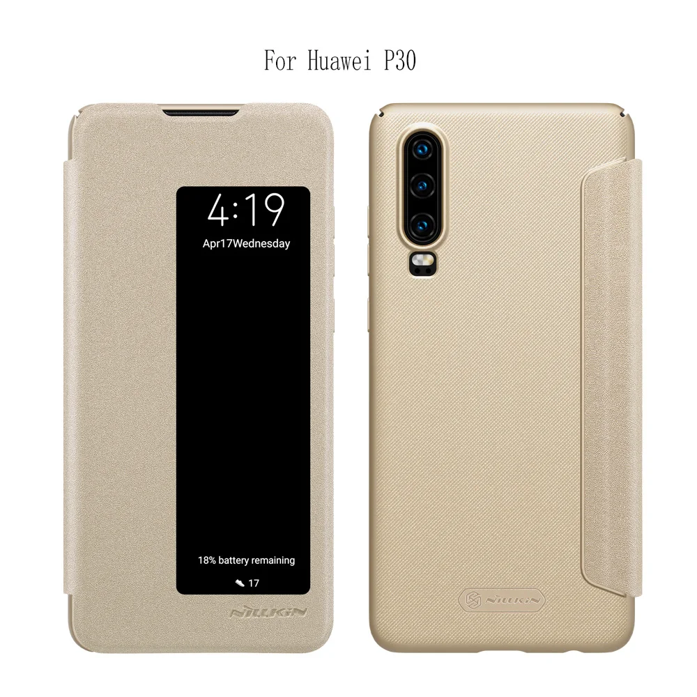 Для huawei P20 P20 Lite P30 Pro p30 Lite P30 чехол NILLKIN Sparkle Series пластиковый PU роскошный Флип кожаный чехол