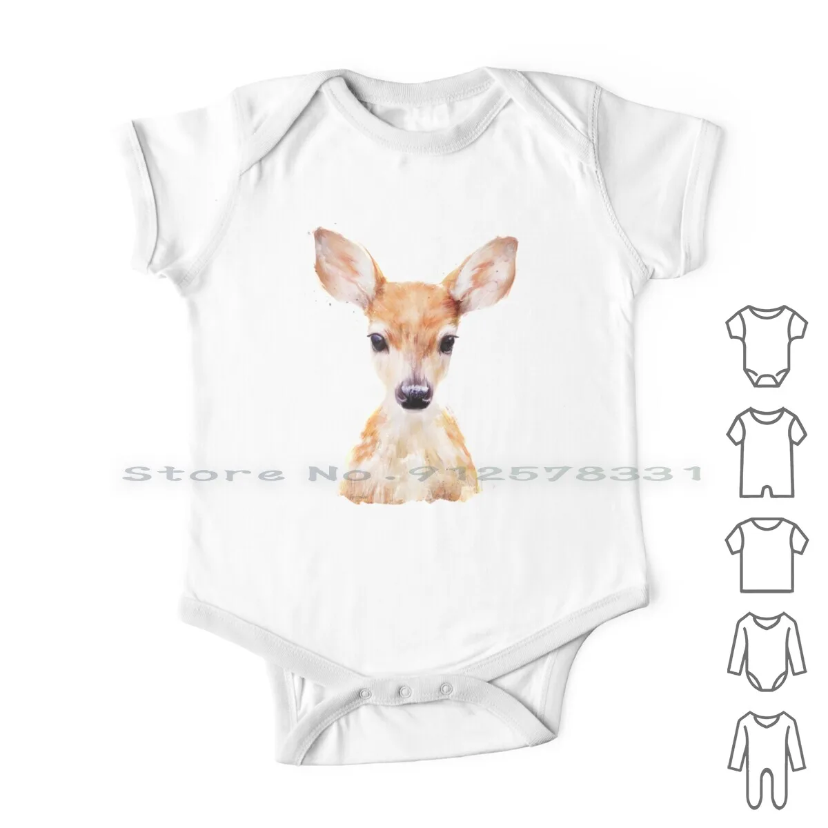 

Little Deer Newborn Baby Clothes Rompers Cotton Jumpsuits Nature Animals Wildlife Wilderness Fauna Forest Woodland Creature Amy