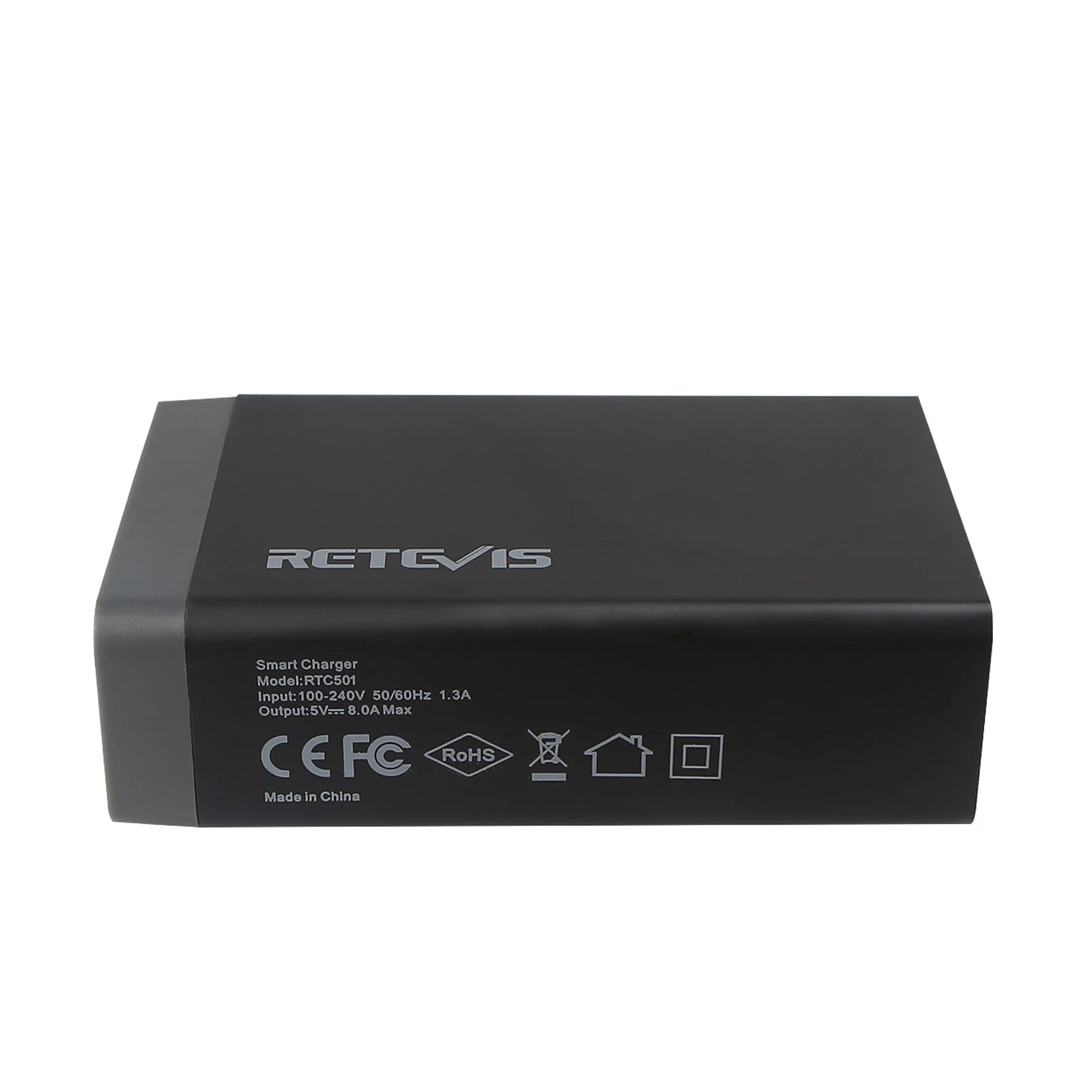 Retevis 40W 5-Port USB Wall Charger PowerPort Desktop Multi Chargering Station For Two Way Radio Walkie Talkie and Mobile Phone