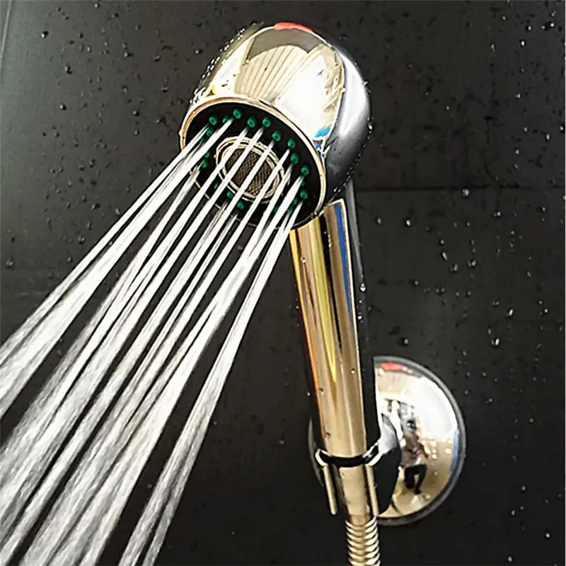 

Bathroom Shower Head Kitchen Sink Single Pull-out Nozzle Mixer Tap Chrome Automatic Change Spray Water Taps Faucet