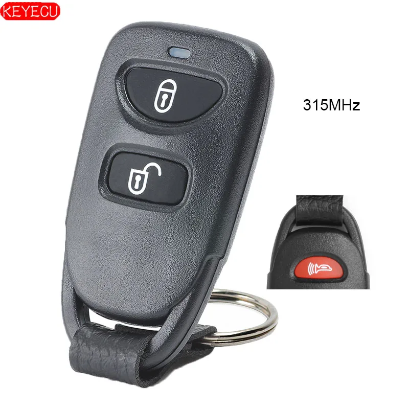 

KEYECU Transmitter Remote Key Fob 2 Button+Panic 315MHz for Hyundai Santa Fe 2007-2012