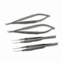new 4pcsset ophthalmic microsurgical instruments 12 5cm scissorsneedle holders tweezers stainless steel surgical tool