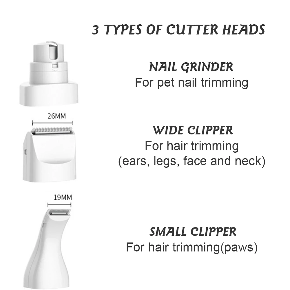 

Dog Clippers Professional Pet Foot Hair Trimmer Dog Growing Clipper USB Rechargeable Butt Ear Eyes Hair Cutter Remover Low-Noise