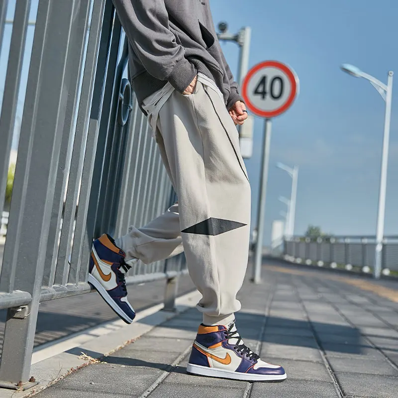 

Mens Cargo Pants Trousers Men Spring New Ankle-Length Pants Sweatpants Fashion Casual Plus Size Street Wear Loose Pants For Men