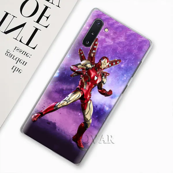 009 Marvel Железный человек завершающей чехол для samsung Galaxy Note 10 плюс 8 9 S10 S9 плюс S10e A30 A40 A50 A70 жесткий чехол - Цвет: 009