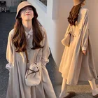 Осеннее платье для беременных женщин 2021 модное свободное платье большого размера с длинным рукавом для беременных весна-осень платье Беременные платья