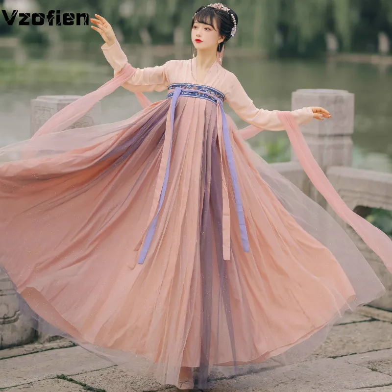 

Ancient Fairy Hanfu Dress Tang Suit Chinese National Women Traditional Hanfu Clothing Oriental Han Dynasty Cosplay Costume