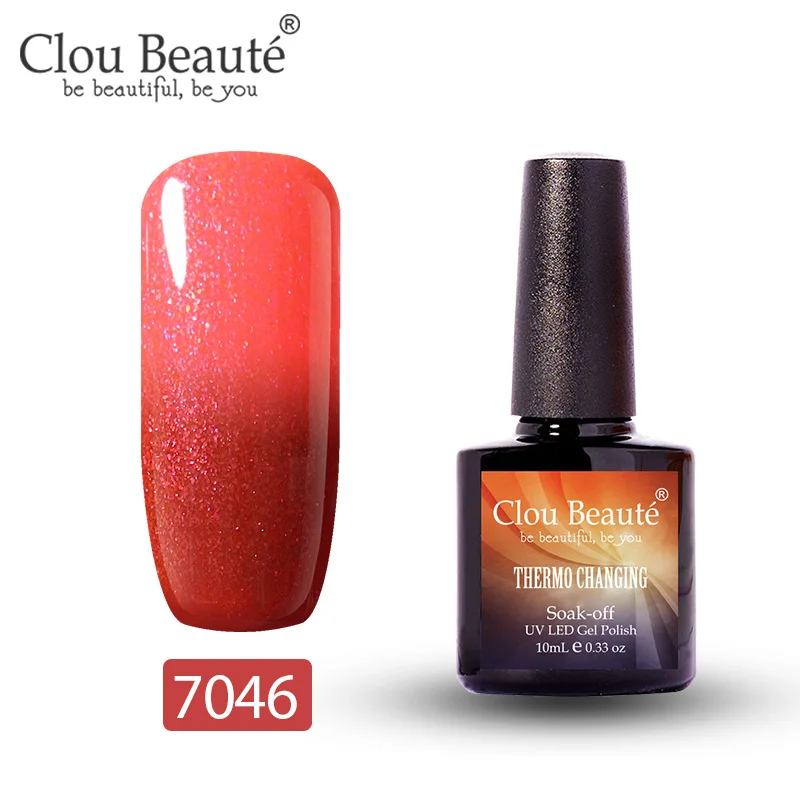 7046 Clou Beaute гель-лак, меняющий цвет в зависимости от температуры, гибридный УФ-лак для ногтей, стойкий, растворимый гель, 10 мл - Цвет: 7046