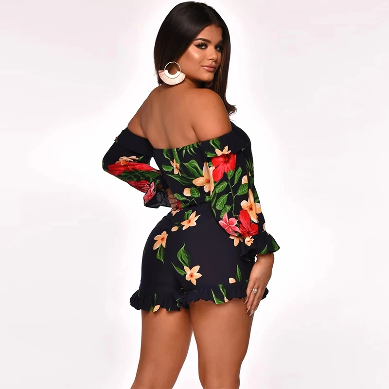 Женский комбинезон с открытыми плечами Itsroya повседневный длинными рукавами и