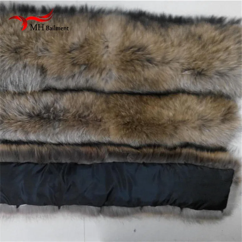 2019 шарф из натурального меха енота Модный женский 100% натуральный мех воротник