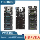 Материнская плата TISHRIC BTC-T37BTC-D37BTC-S37 для майнинга, поддержка 8 * PCIE 16X GPU SODIMM DDR3 106613331600 МГц, материнская плата для майнинга