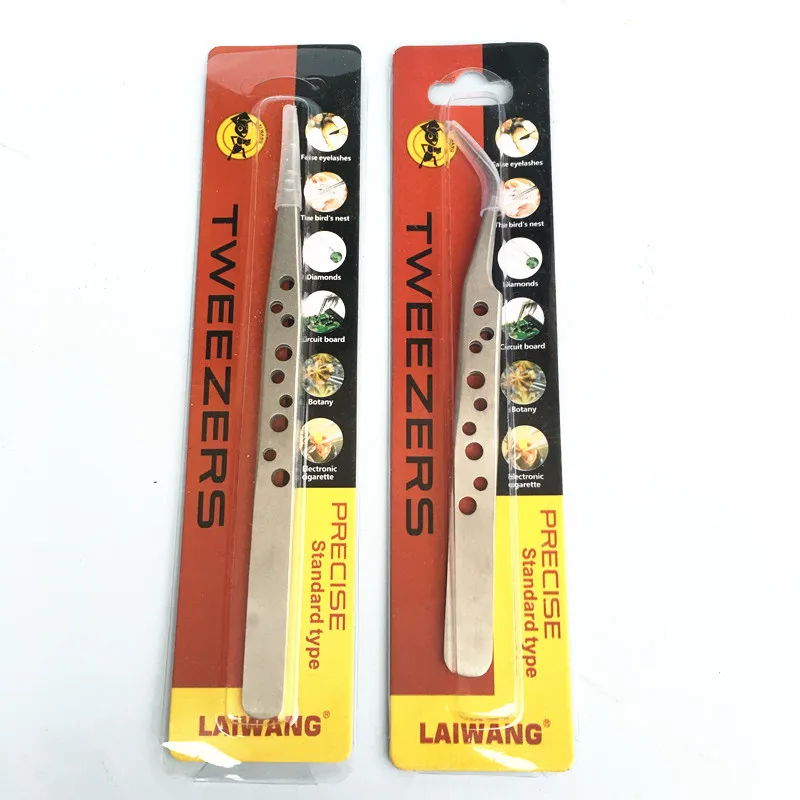 Нержавеющая сталь ресниц Пинцет инструмент сверхтвёрдый анти-статическое