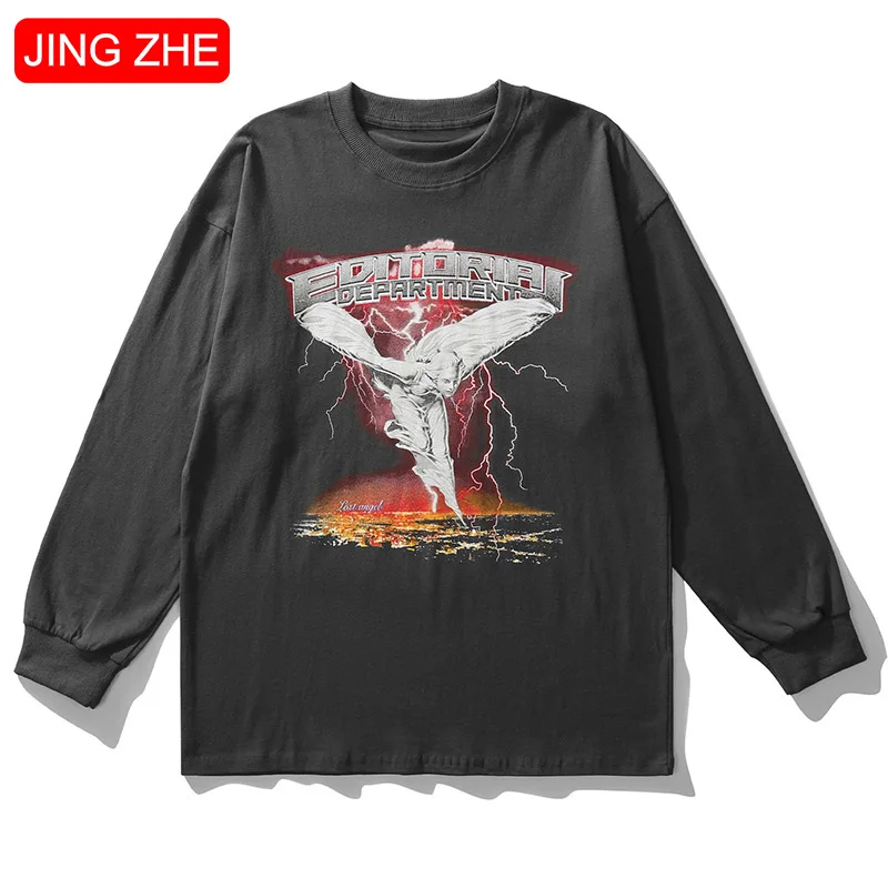 

Худи оверсайз JING ZHE, с принтом, в стиле Харадзюку, осенний, свободный, Повседневный, пуловер, топы, Мужская одежда, мужской худи-свитшот