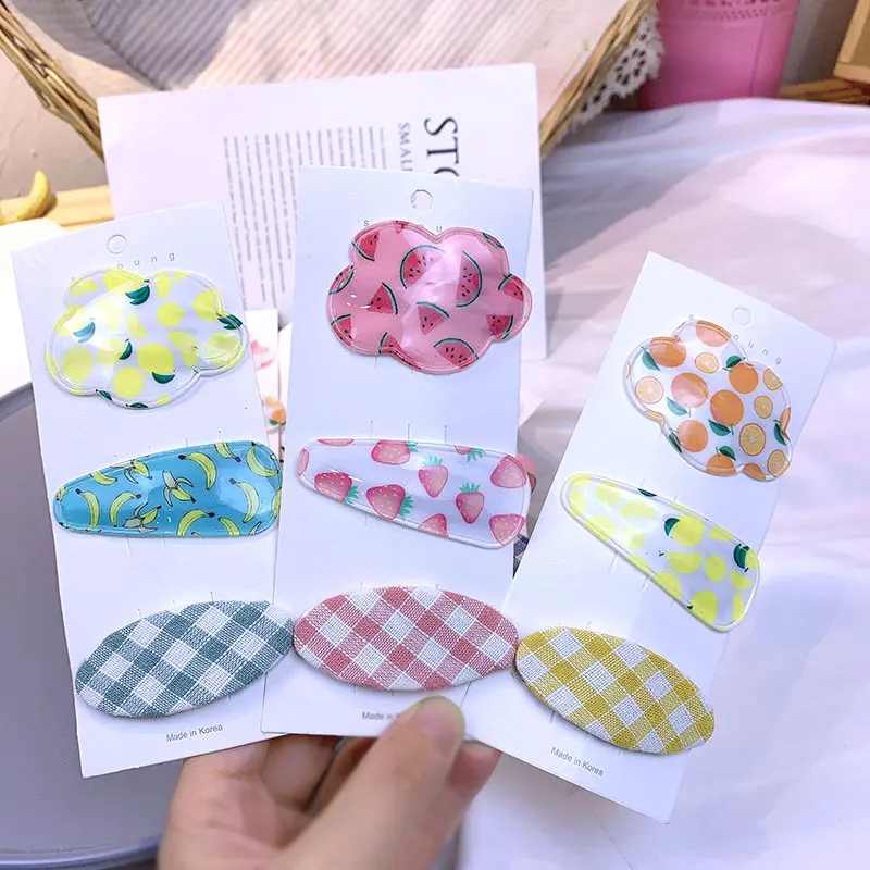 М мизм милые металлические украшения для волос девочек набор сладких фруктов