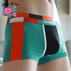 Трусы-боксеры мужские, хлопковые, в стиле пэчворк, M-3XL