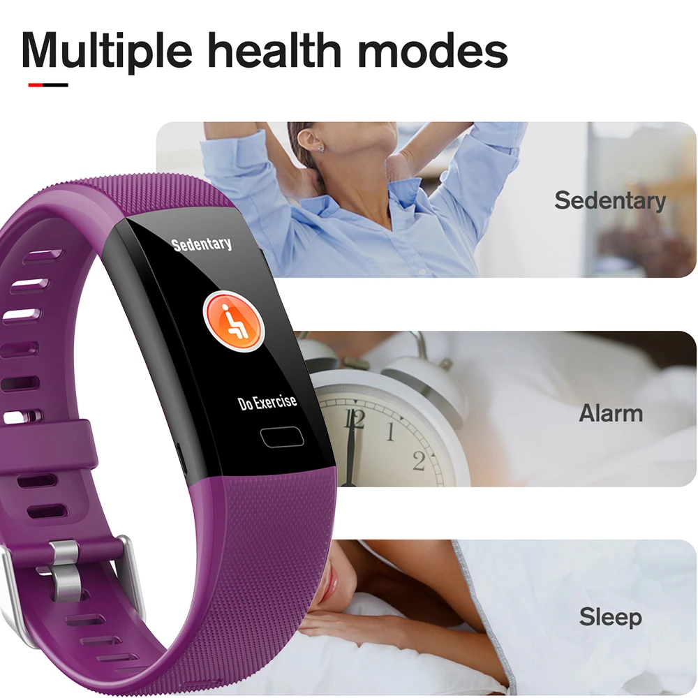 Умный браслет с шагомером и монитором кровяного давления 1 14 дюйма