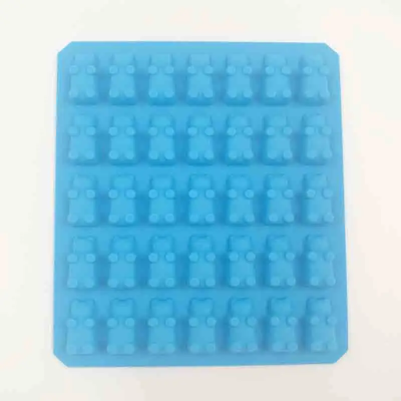 SkyBlue Силиконовые формы клейкий медведь форма желе медведь торт конфеты лотки с капельницей резиновый шоколад производитель 11 - Цвет: SkyBlue