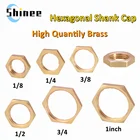 Латунные гайки с шестигранным замком, фитинг для труб М10 М12 18 дюйма 14 дюйма 38 дюйма 12 дюйма 34 дюйма 1 дюйм, с внутренней резьбой BSP, с шестигранной головкой, медь