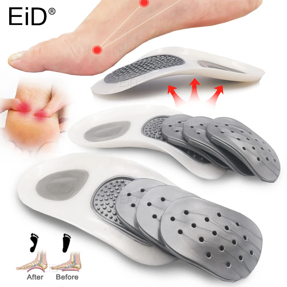 

1Set Flatfoot Massage Orthotics insoles Cubitus Varus Orthopedic Feet Care Flatfoot Correction Arch Support Orthopedic Cushion