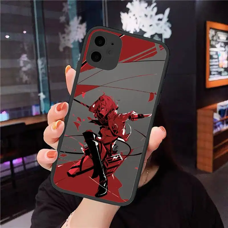 

Anime Japanese attack on Titan Phone Cases matte transparent For iphone 7 8 11 12 plus mini x xs xr pro max cover