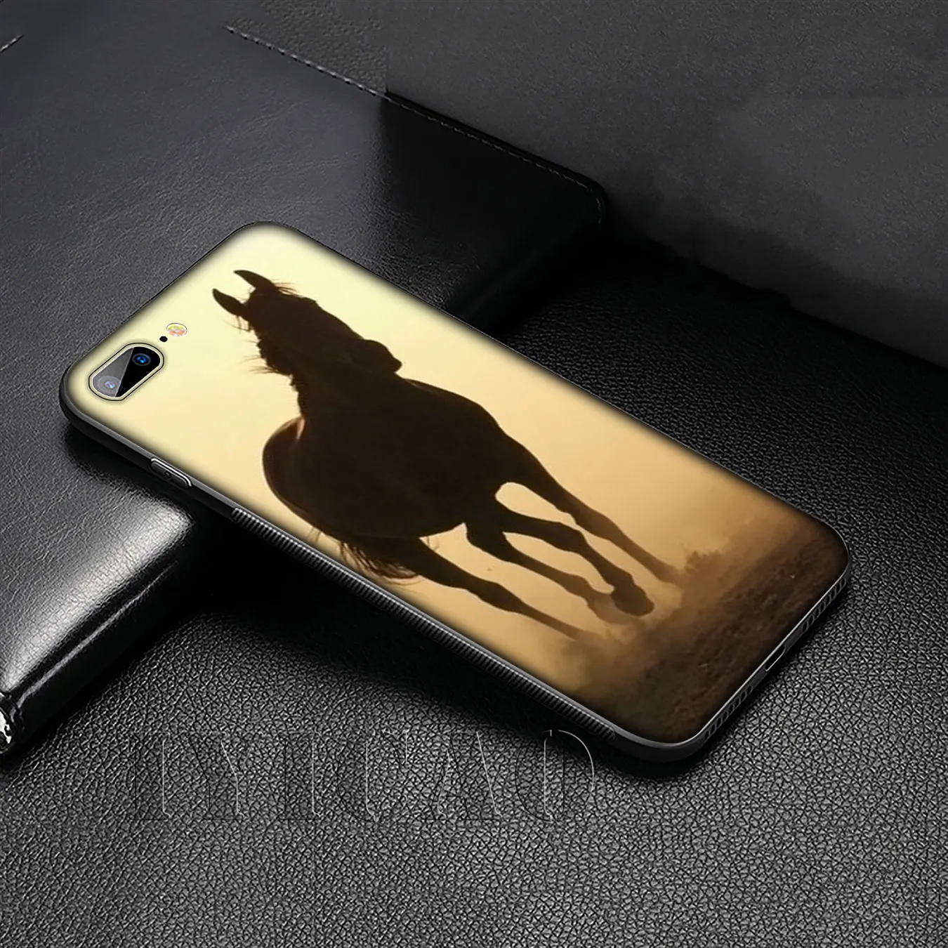 IYICAO Horse Animal Printed Soft Silicone Cover Case for iPhone 11 Pro XR X XS Max 6 6S 7 8 Plus 5 5S SE Black TPU Phone |