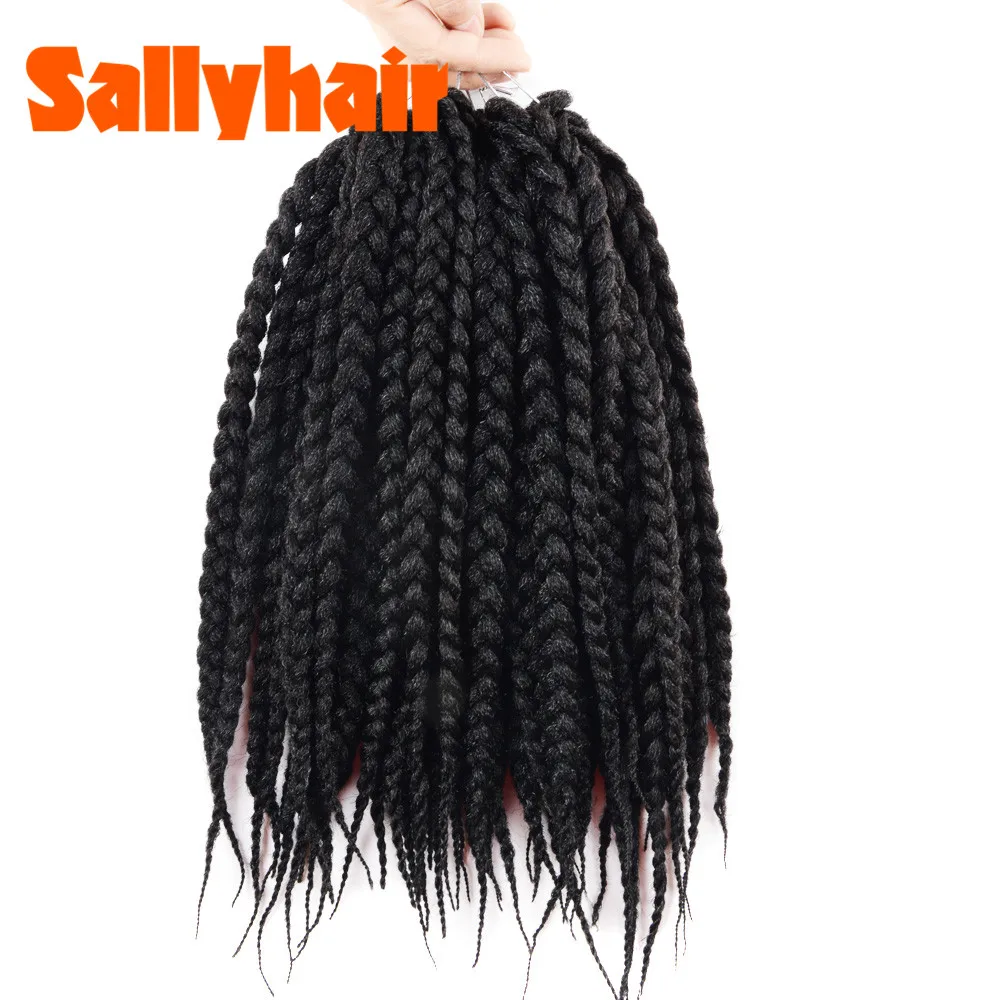 Sallyhair короткие косички вязанные крючком волосы синтетические для наращивания 14