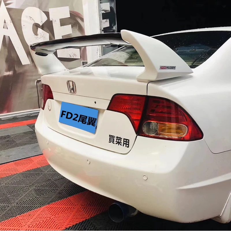 Для Honda Civic FD2 Mugen Style 2006 2013 Спойлер ABS Материал заднее крыло автомобиля праймер цвет