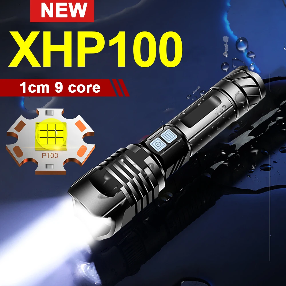 450000 лм XHP100 самый мощный тактический фонарь вспышка светильник 18650 26650