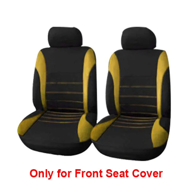 4pcs Yellow 4 шт./9 шт. универсальные автомобильные чехлы для сидений, аксессуары, чехлы для сидений для Лада Фольксваген, красные, синие, серые, желтые, зеленые, защита для автомобильных сидений - Название цвета: 4pcs Yellow