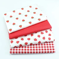 160x 50cm red cartoon fruit strawberry printed fabric baby bedding quilt sleeping bag cotton padded clothes cotton twill cloth