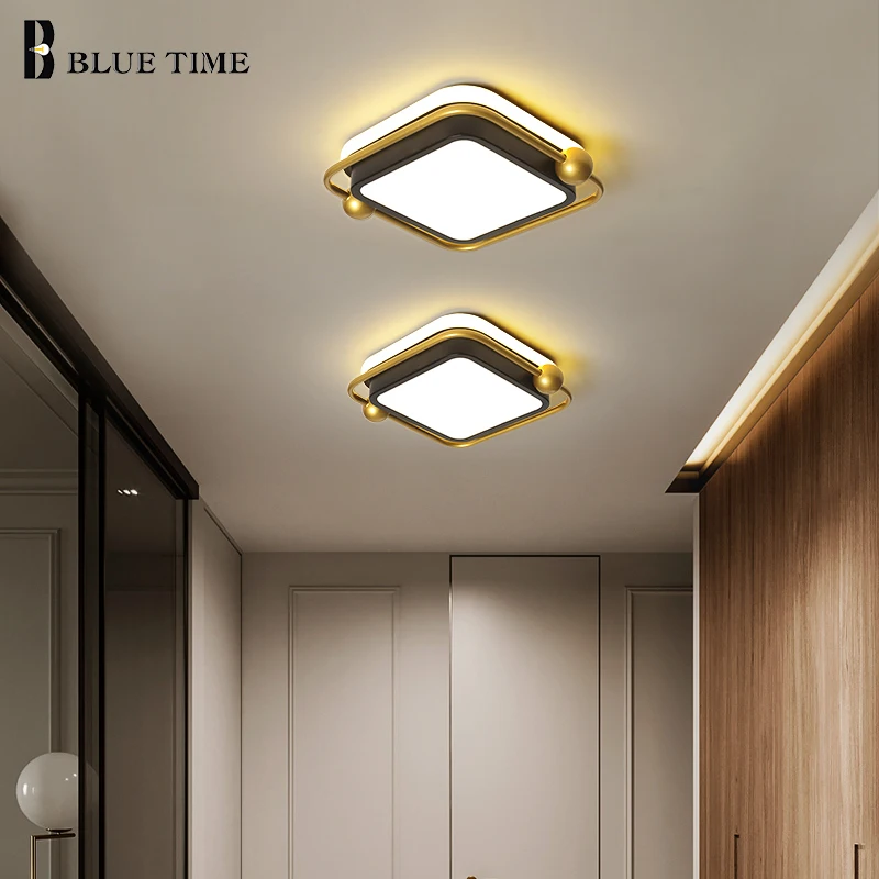 

Круглый квадратный современный светодиодный потолочный светильник для спальни, столовой, кухни, коридора, коридора, простая потолочная лам...