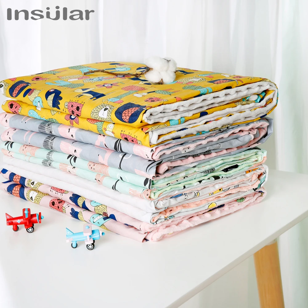 Утепленное детское одеяло с рисунком из мультфильма мягкое фланелевое