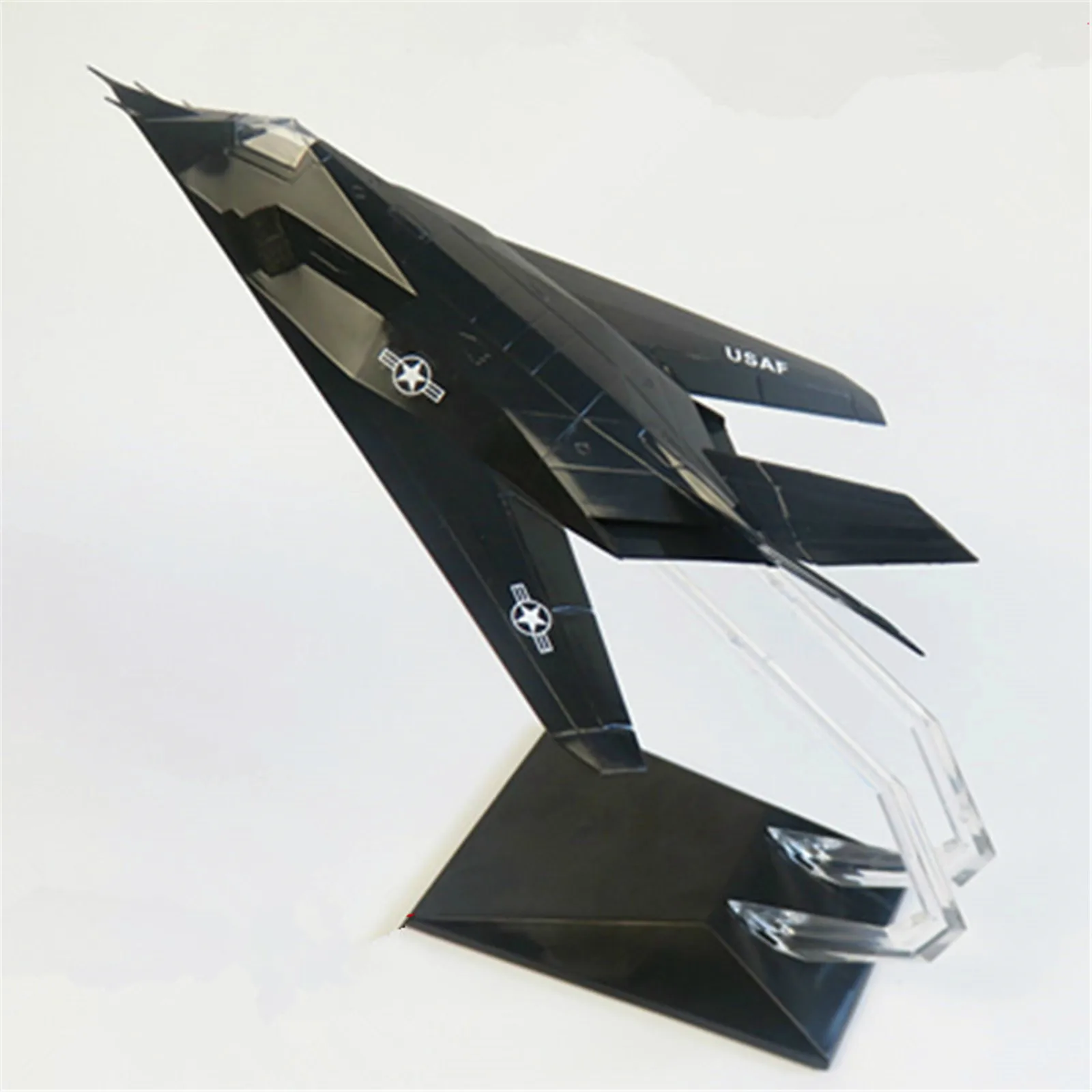 

1:72 ABS Static Simulation Fighter Aircraft model USA USAF F-117 Airlines Fighter DIY Assembled airplane model Military Plane