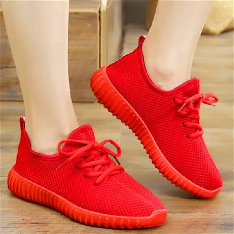 

New mesh small red women's shoes breathable sneakers shoes fashion wild casual solid color women's shoes