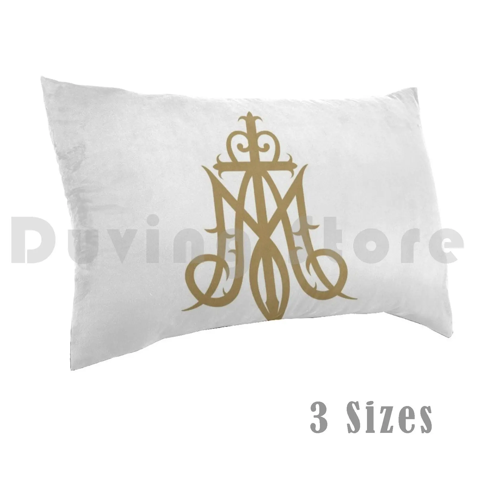 

Virgin Mary Monogram Ave Maria Pillow Case Printed 50x75 Ave Maria Catholic Christian Mary Jesus Hail Mary