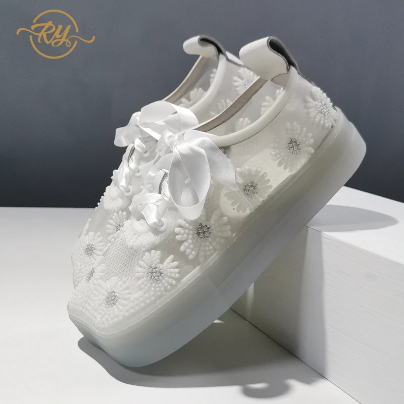 RY-RELAA кроссовки женские 2020 модные новые летние белые роскошная дизайнерская