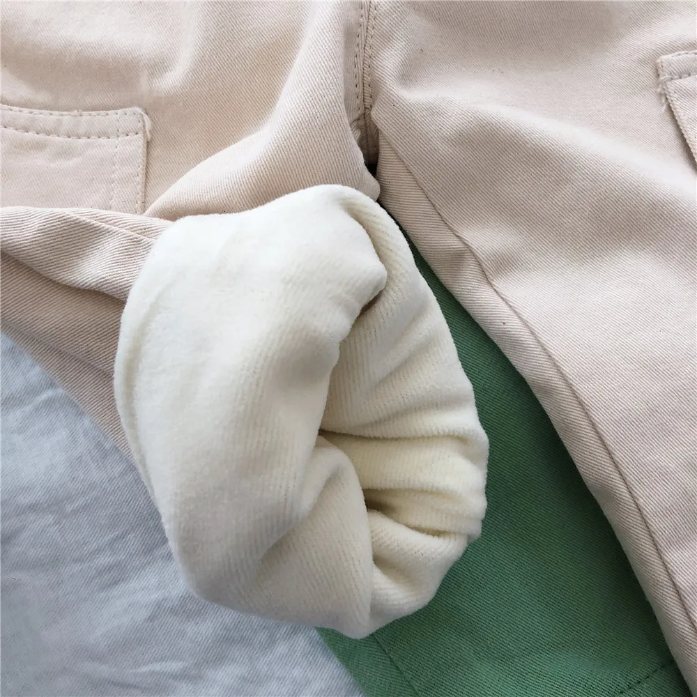 Зима 2019 для мальчиков и девочек яркие цвета из мягкого флиса брюки карго детей