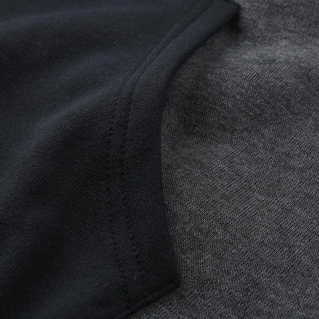 

2021 Men's New Fashion Simple All-match Cardigan Sweatshirt Youth Color-blocking Long Sleeve Zipper Hoodie