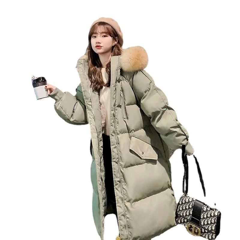 

2021 New Down Jacket Women's Winter Mid-length Korean Version of Loose Bread Clothes Thick Padded Coat Anti-season Padded Jacket