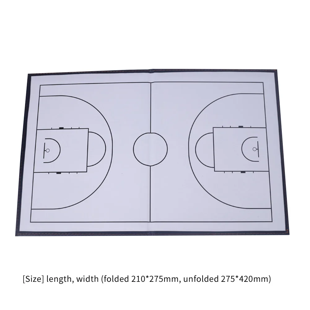 

2 Fold Basketball Coaching Board Double-sided Coaches Clipboard Dry Erase w/marker Basketball Tactical Board Coach Marker Board