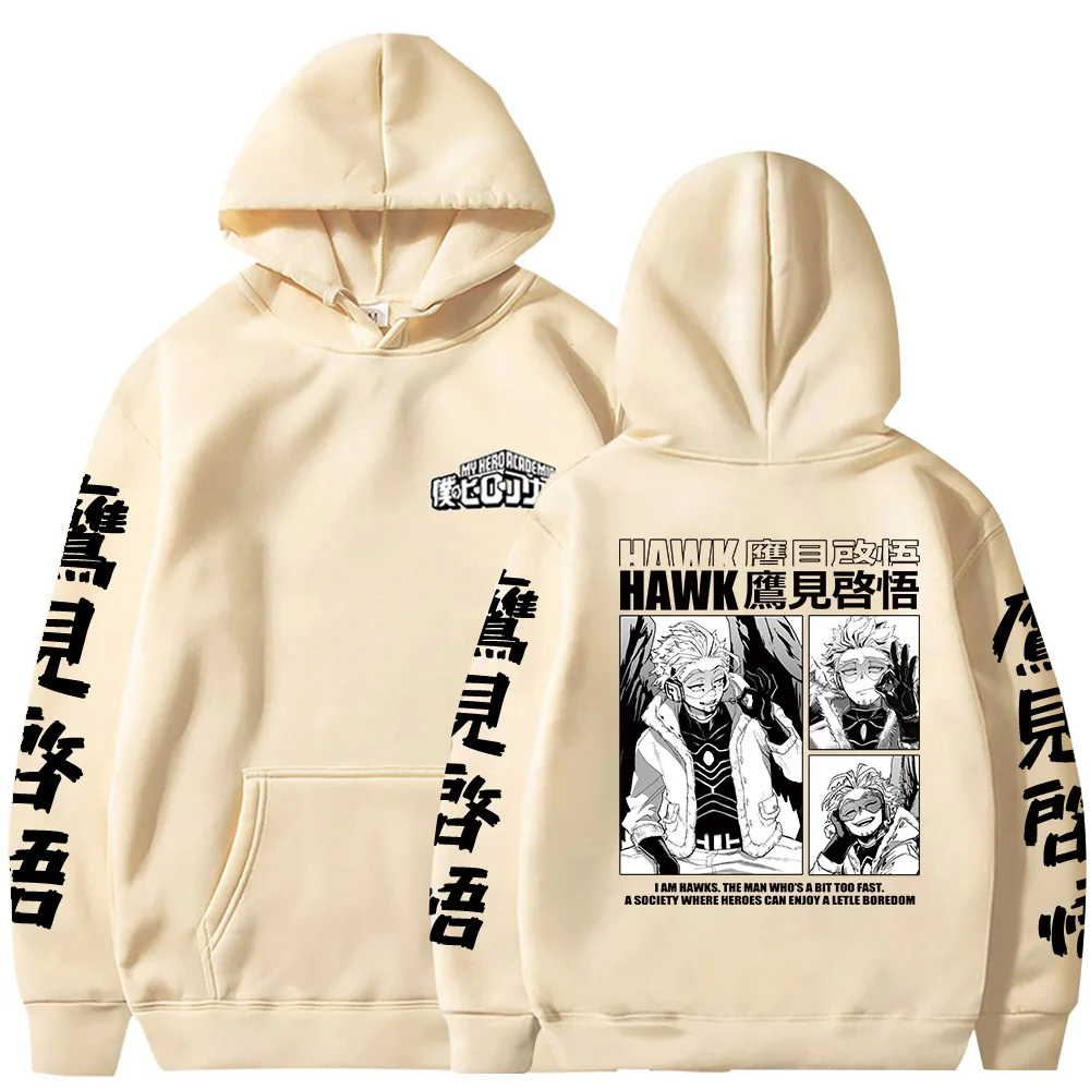 Толстовка с рисунком из аниме Моя геройская Академия MHA Hawk кофта принтом манга